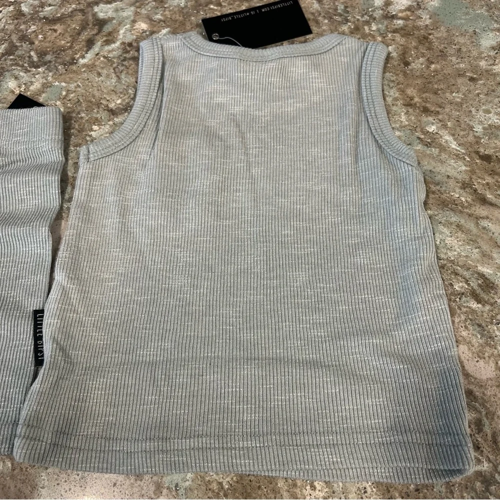 Little Bipsy Ribbed Tank & Biker Short Set 6-12M NWT - Picture 5 of 10